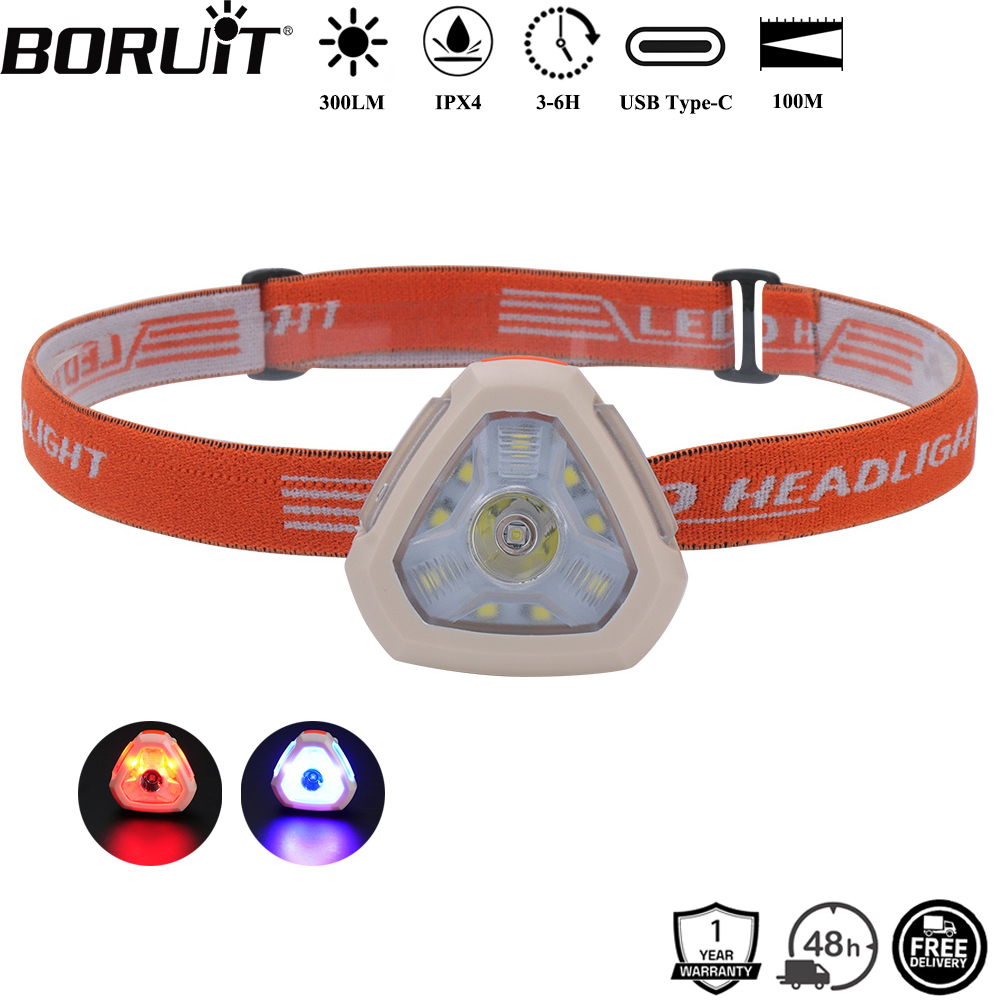 Aquatic Sports Hat - BORUiT 300LM 캡 클립 LED 헤드램프
