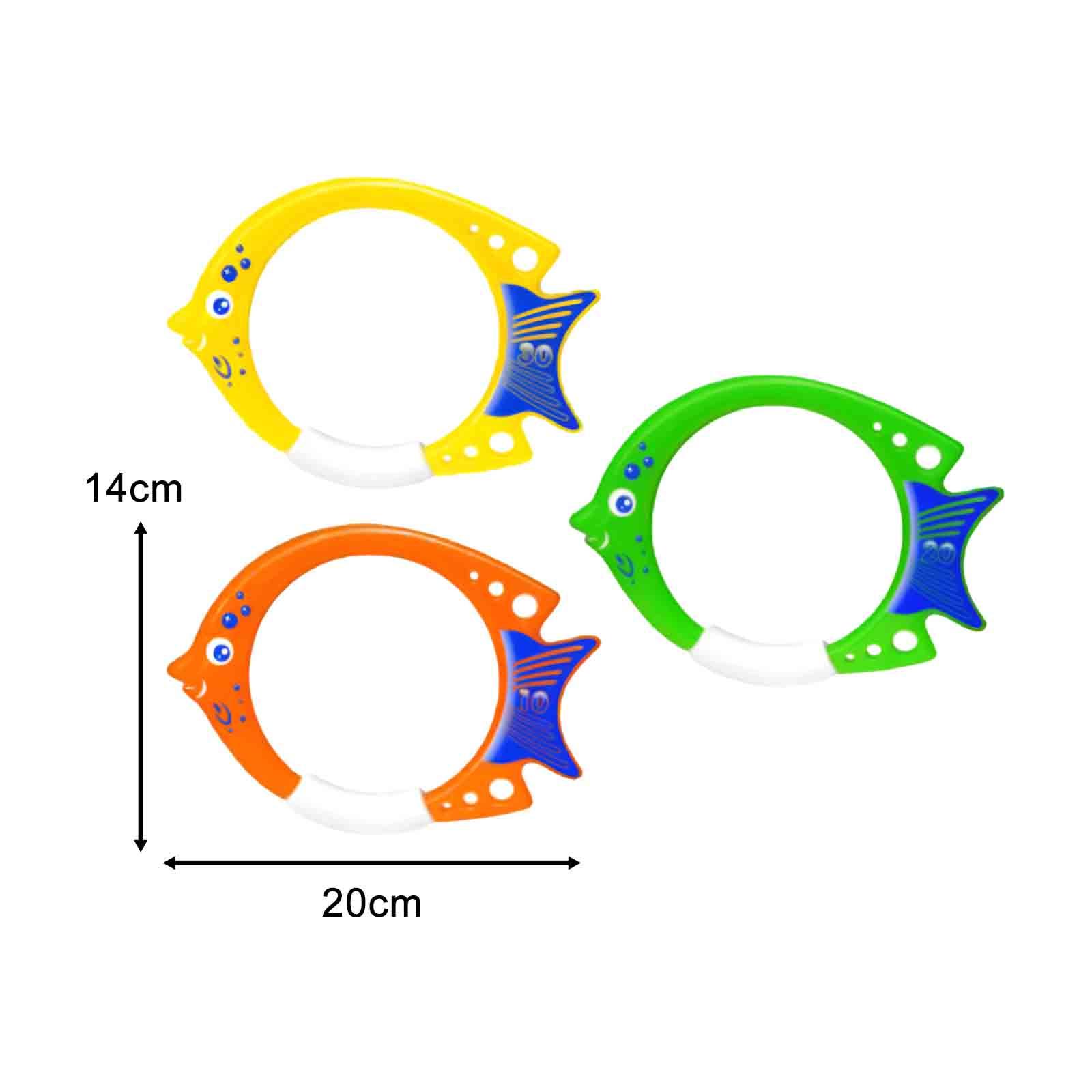 3 조각 물고기 반지 장난감 재미있는 훈련 장비 수영장 - Aquatic Sports Equipment 리뷰 및 가격