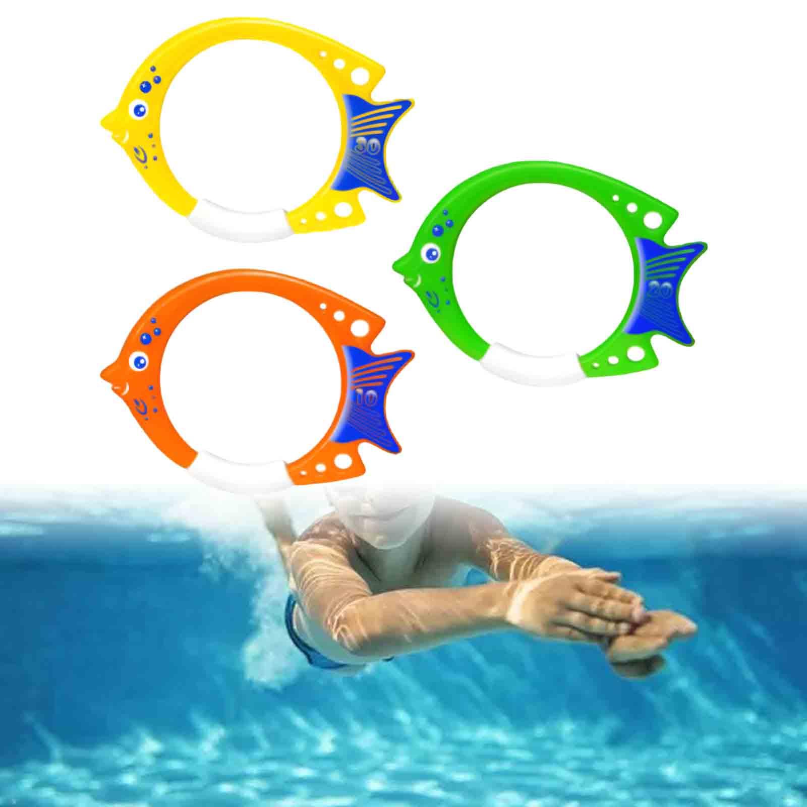 3 조각 물고기 반지 장난감 재미있는 훈련 장비 수영장 - Aquatic Sports Equipment 리뷰 및 가격